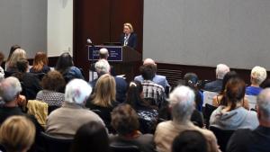 Isobel Coleman speaking 
